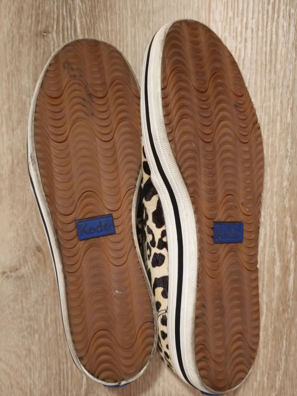 Kate Spade x Keds Leopard Print Slip-On Sneakers - Genuine Calf Hair EUC